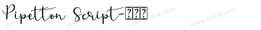 Pipetton Script字体转换
